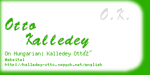 otto kalledey business card